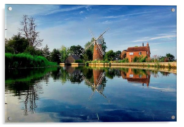 Hunsett Mill on the River Ant Acrylic by Broadland Photography