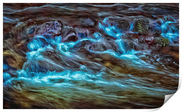  Psychedelic stream Print by Leighton Collins