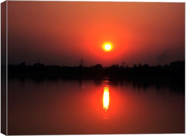  sunset Canvas Print by Prakash Tyata
