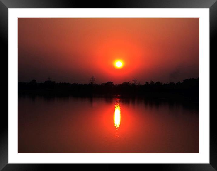  sunset Framed Mounted Print by Prakash Tyata