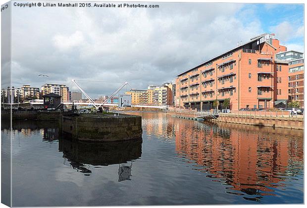  Clarence Dock .Leeds. Canvas Print by Lilian Marshall