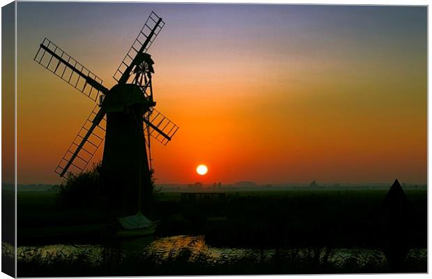  St. Benet's Sunset Canvas Print by Broadland Photography