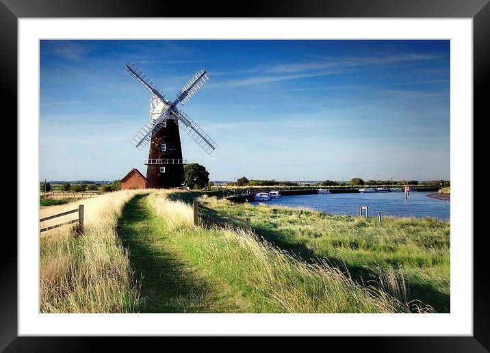  Berney Arms Mill on the River Yare Framed Mounted Print by Broadland Photography