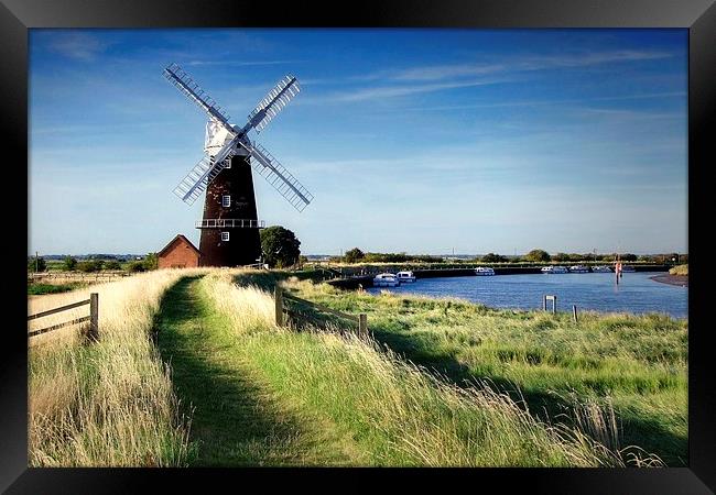  Berney Arms Mill on the River Yare Framed Print by Broadland Photography