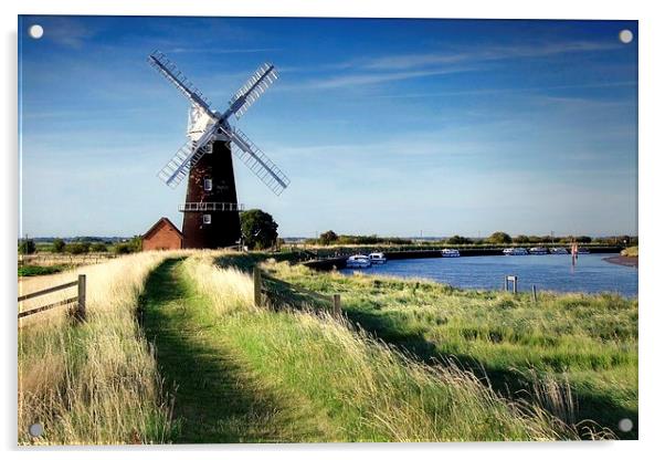  Berney Arms Mill on the River Yare Acrylic by Broadland Photography