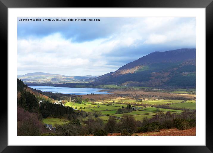  Lake Bassenthwaite in the Lake District, UK Framed Mounted Print by Rob Smith