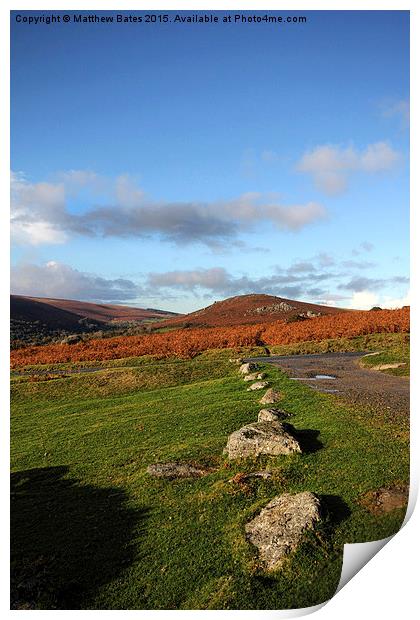 Stones in Dartmoor Print by Matthew Bates