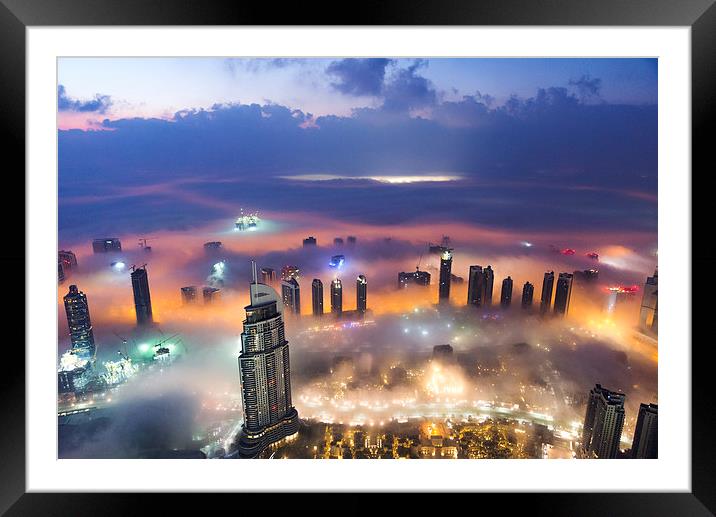  Dubai Sunrise Framed Mounted Print by Dave Wragg