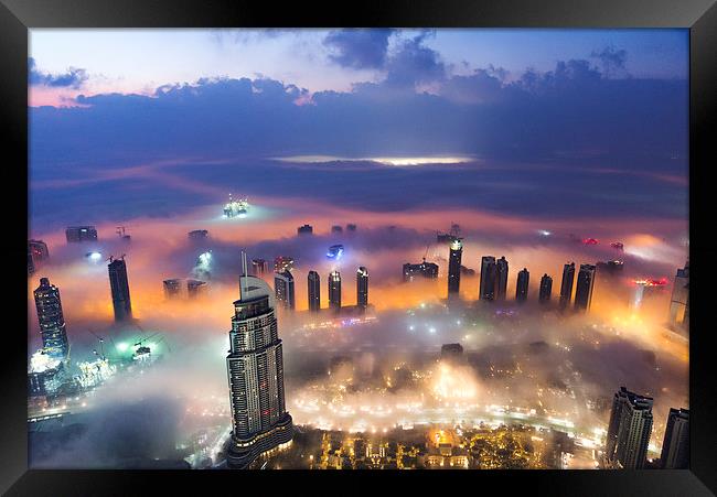  Dubai Sunrise Framed Print by Dave Wragg