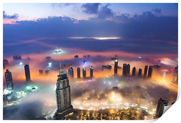  Dubai Sunrise Print by Dave Wragg