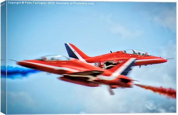  Synchro Crossover Canvas Print by Peter Farrington