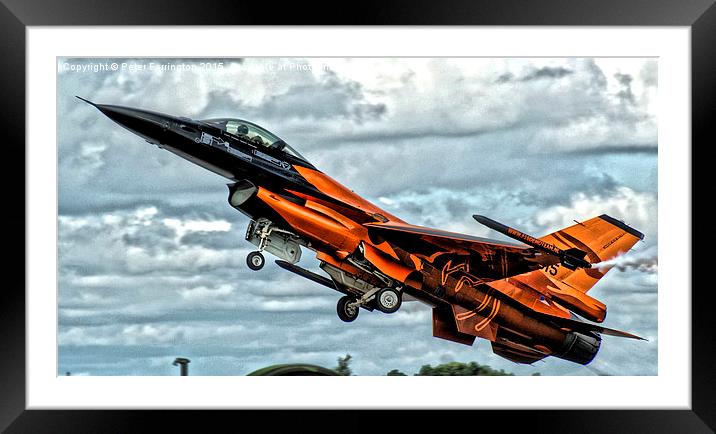  Dutch F16 Demo  Framed Mounted Print by Peter Farrington