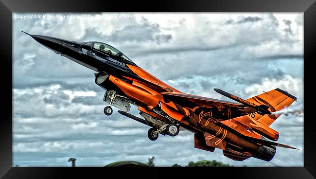  Dutch F16 Demo  Framed Print by Peter Farrington