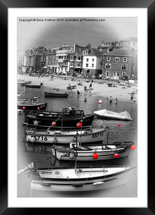 The Buoys of St Ives Framed Mounted Print by Zena Clothier