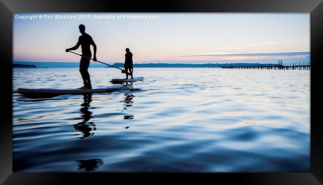 Back to shore  Framed Print by Phil Wareham
