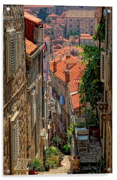  Narrow Streets of Dubrovnik Acrylic by Broadland Photography