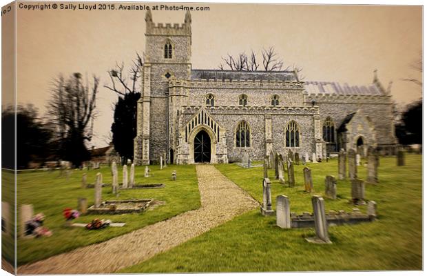  East Raynham Church Norfolk  Canvas Print by Sally Lloyd