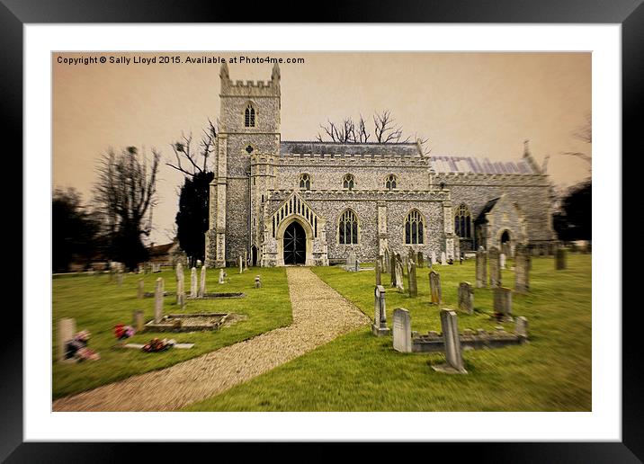  East Raynham Church Norfolk  Framed Mounted Print by Sally Lloyd