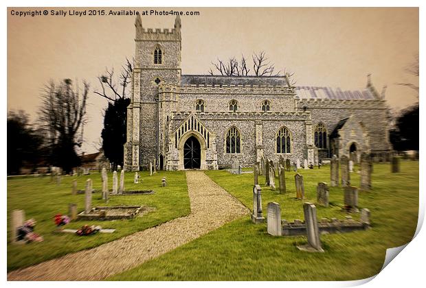  East Raynham Church Norfolk  Print by Sally Lloyd