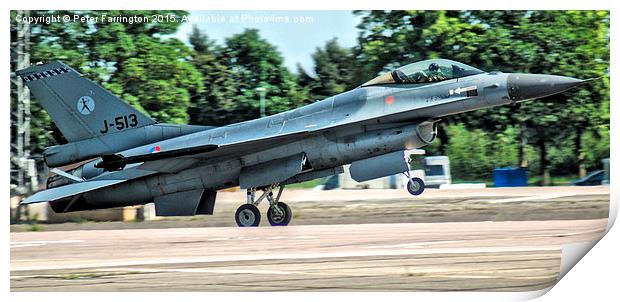 F16 Touch Down Print by Peter Farrington