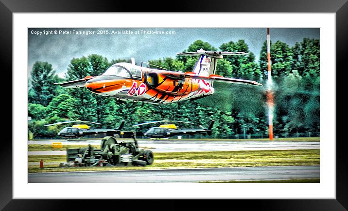  Austrian Air Force Flying Low Framed Mounted Print by Peter Farrington