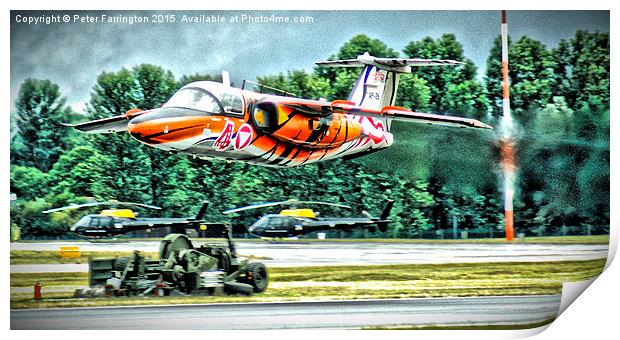  Austrian Air Force Flying Low Print by Peter Farrington