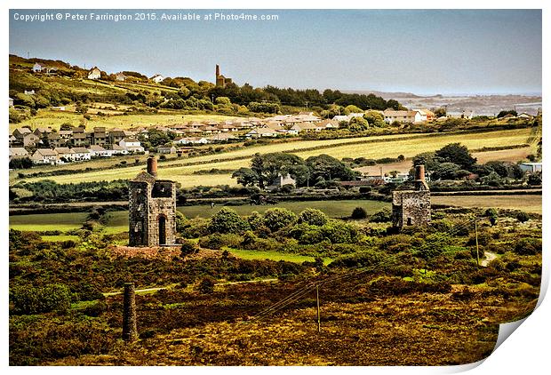  The Rolling Hills Of Cornwall Print by Peter Farrington