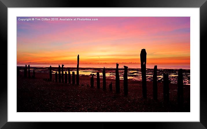  Dawn Breaks Framed Mounted Print by Tim Clifton