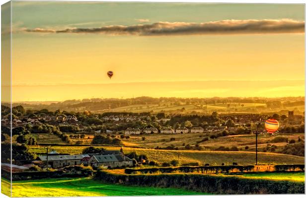 Hot Air Balloons at Twilight Canvas Print by Tom Gomez