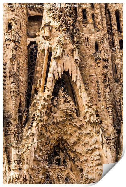Basílica i Temple Expiatori de la Sagrada Família Print by colin chalkley