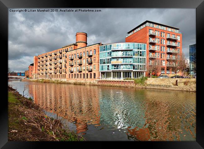  Rose Wharf -Leeds. Framed Print by Lilian Marshall