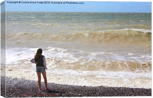  Looking out Across The English Channel Canvas Print by Carole-Anne Fooks