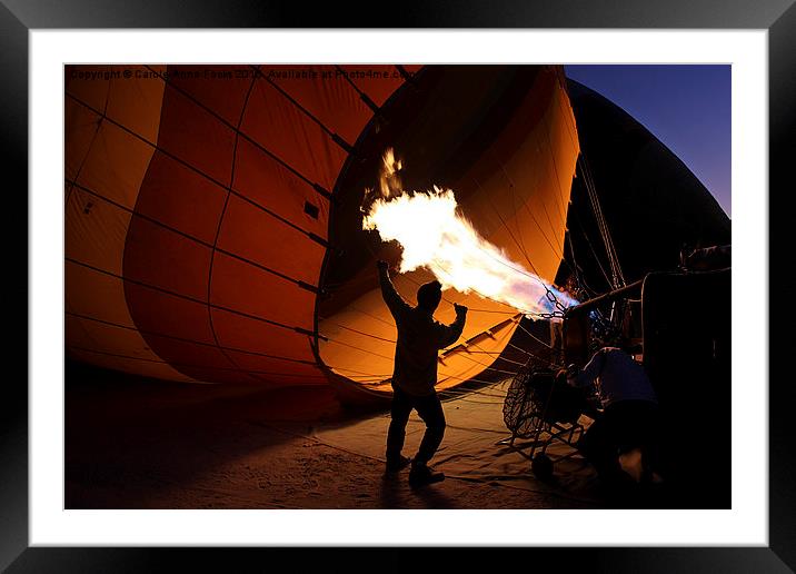  Preparing a Hot Air Balloon Framed Mounted Print by Carole-Anne Fooks