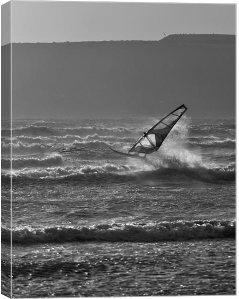 Windsurfer, Marazion, Cornwall Canvas Print by C.C Photography