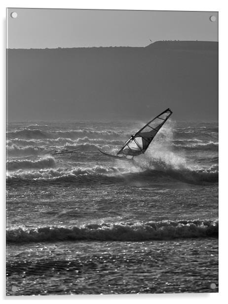 Windsurfer, Marazion, Cornwall Acrylic by C.C Photography