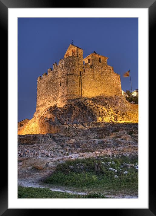Castle of Calafell Framed Mounted Print by Josep M Peñalver