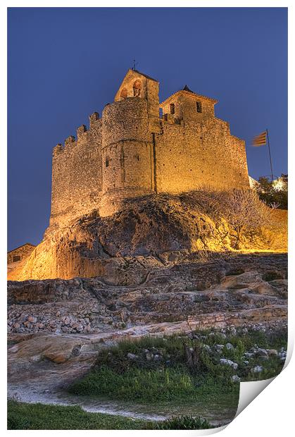 Castle of Calafell Print by Josep M Peñalver