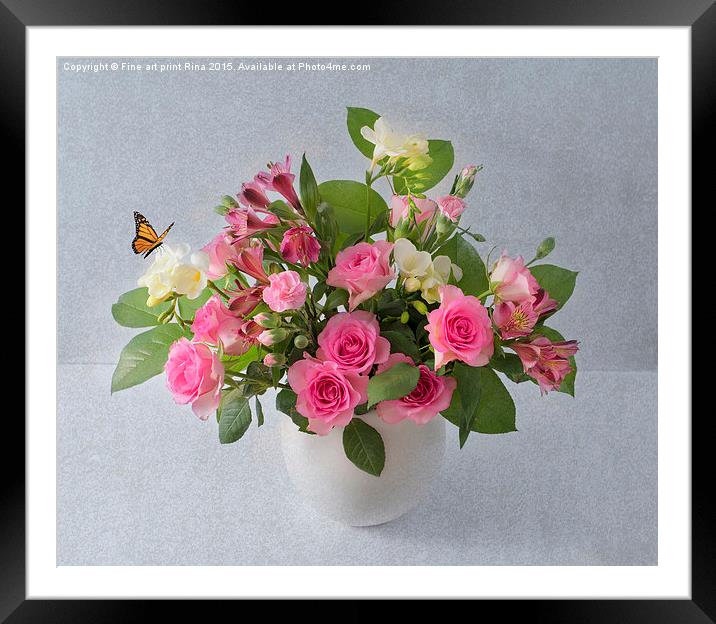 Floral bouquet  Framed Mounted Print by Fine art by Rina