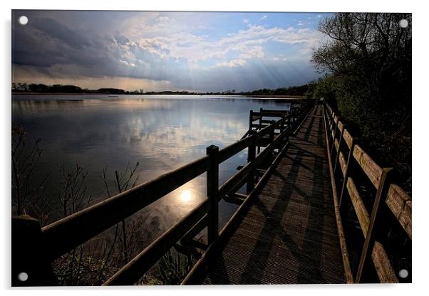 Storm over Filby Broad Acrylic by Broadland Photography