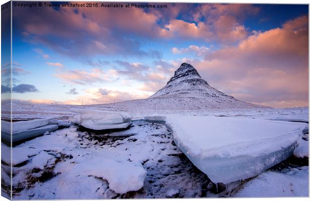  Winter at Kirkjufell  Canvas Print by Tracey Whitefoot