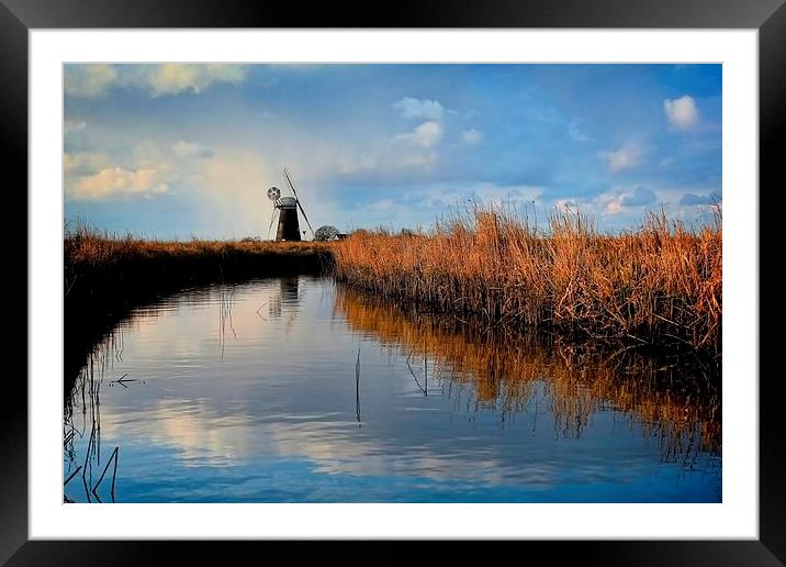  Rain on Mutton's Mill Framed Mounted Print by Broadland Photography