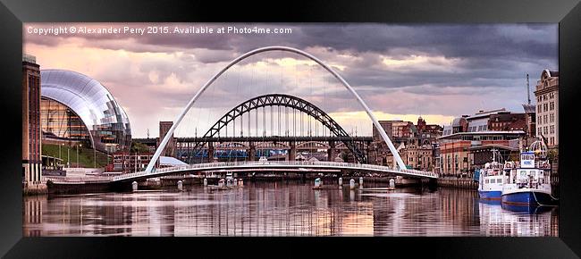  Along the Tyne Framed Print by Alexander Perry