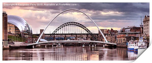  Along the Tyne Print by Alexander Perry
