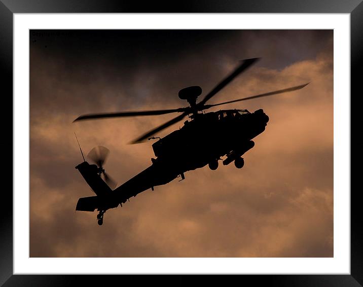  Apache sunset Framed Mounted Print by Keith Campbell