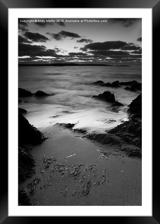  Moonlit tide on Yell Framed Mounted Print by Andy Martin