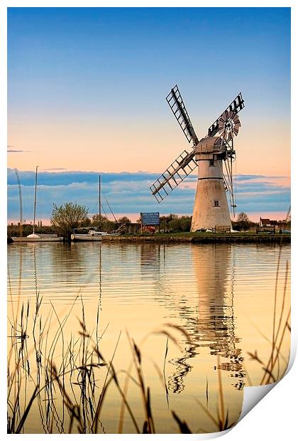  Evening in Thurne Print by Broadland Photography