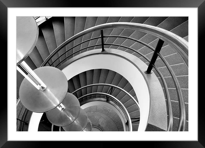  Curved Stairs Framed Mounted Print by David Hare