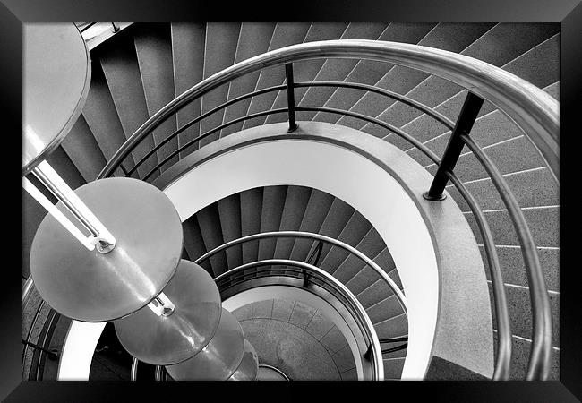  Curved Stairs Framed Print by David Hare