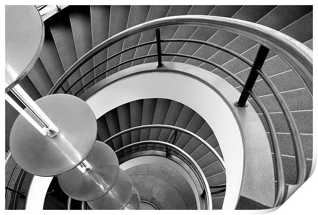  Curved Stairs Print by David Hare
