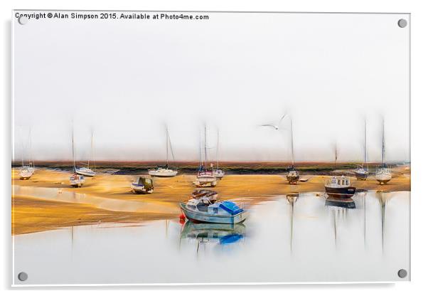  Wells Harbour Acrylic by Alan Simpson